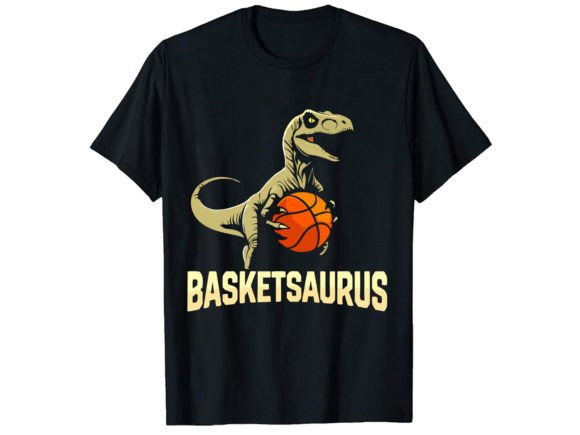 Basket Saurus T-Shirt Design