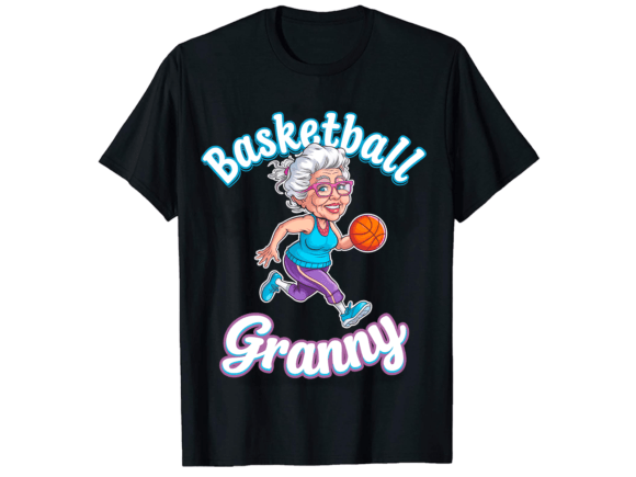 Basketball Granny T-Shirt Design