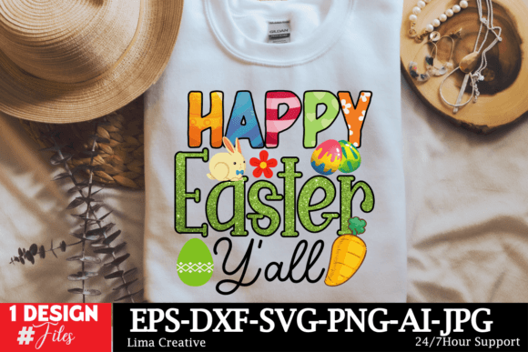 Happy Easter Y All Easter Sublimation T-Shirt Designs
