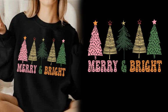 Merry and Bright Retro Christmas Design